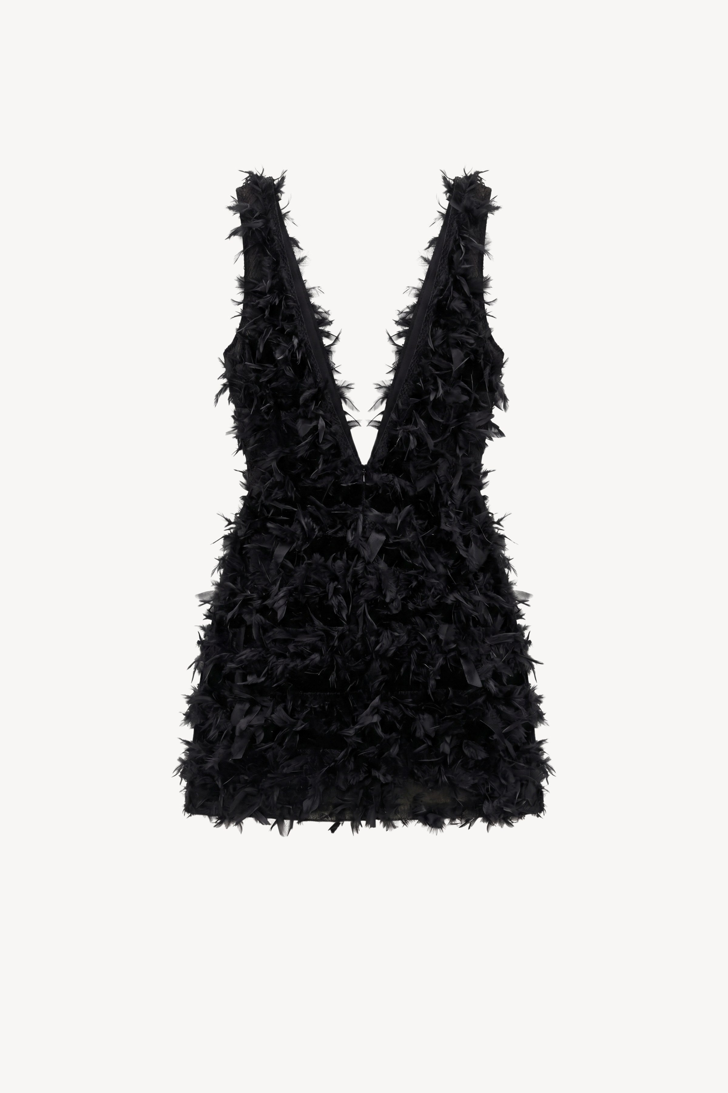 LOULOU Feathered Mini Dress - photo 1