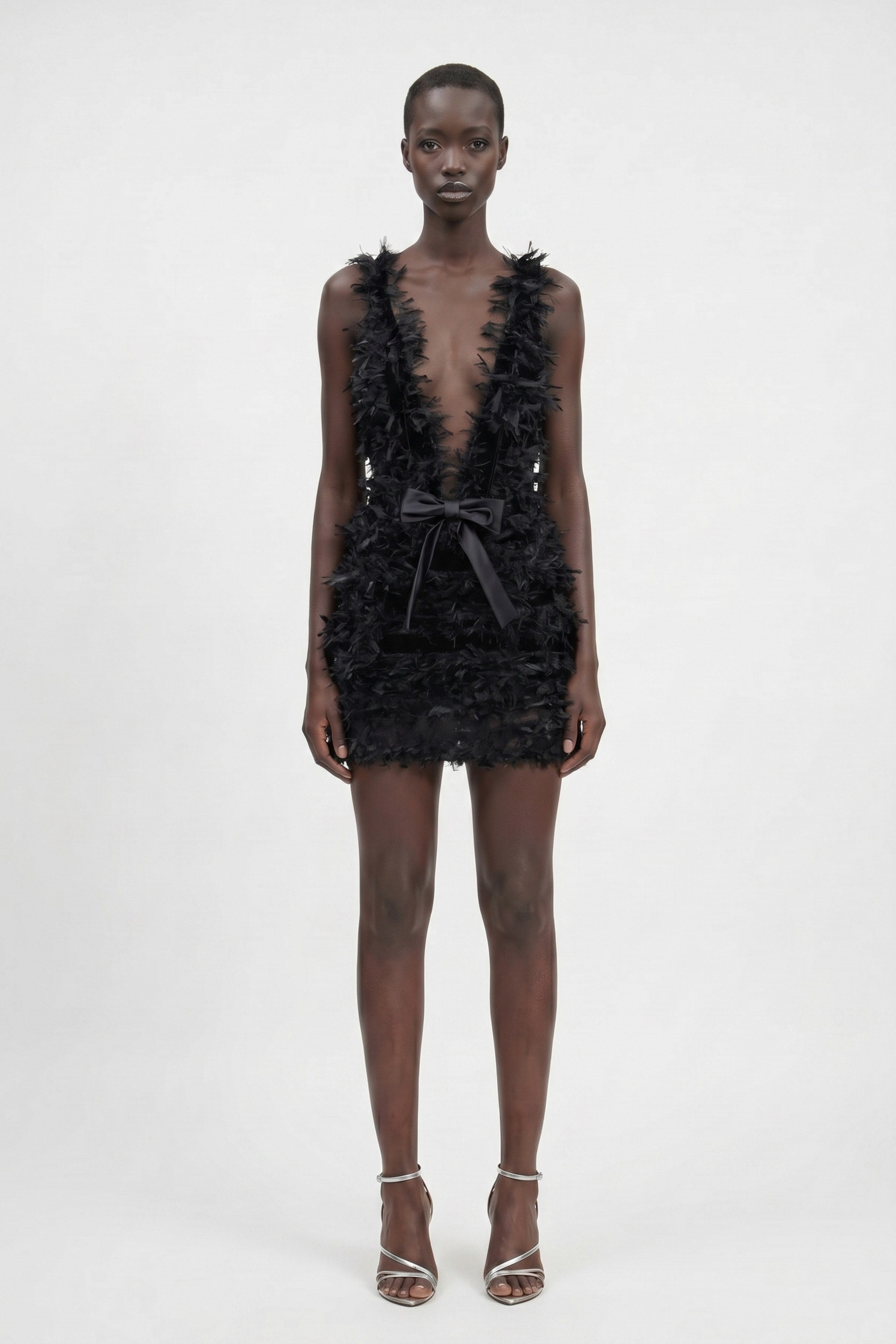 LOULOU Feathered Mini Dress - photo 3