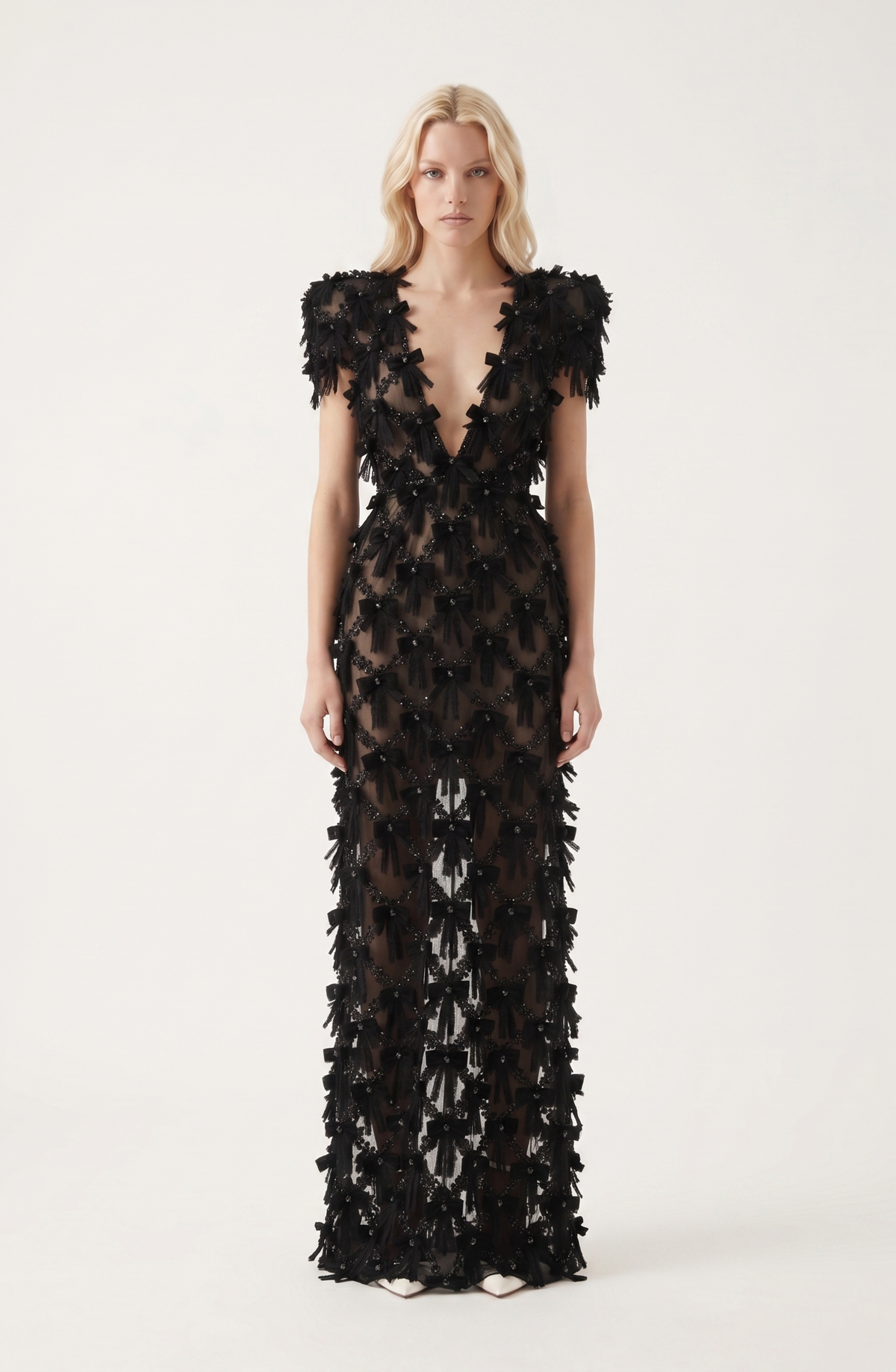 LOULOU Black Bow Maxi Dress - photo 3