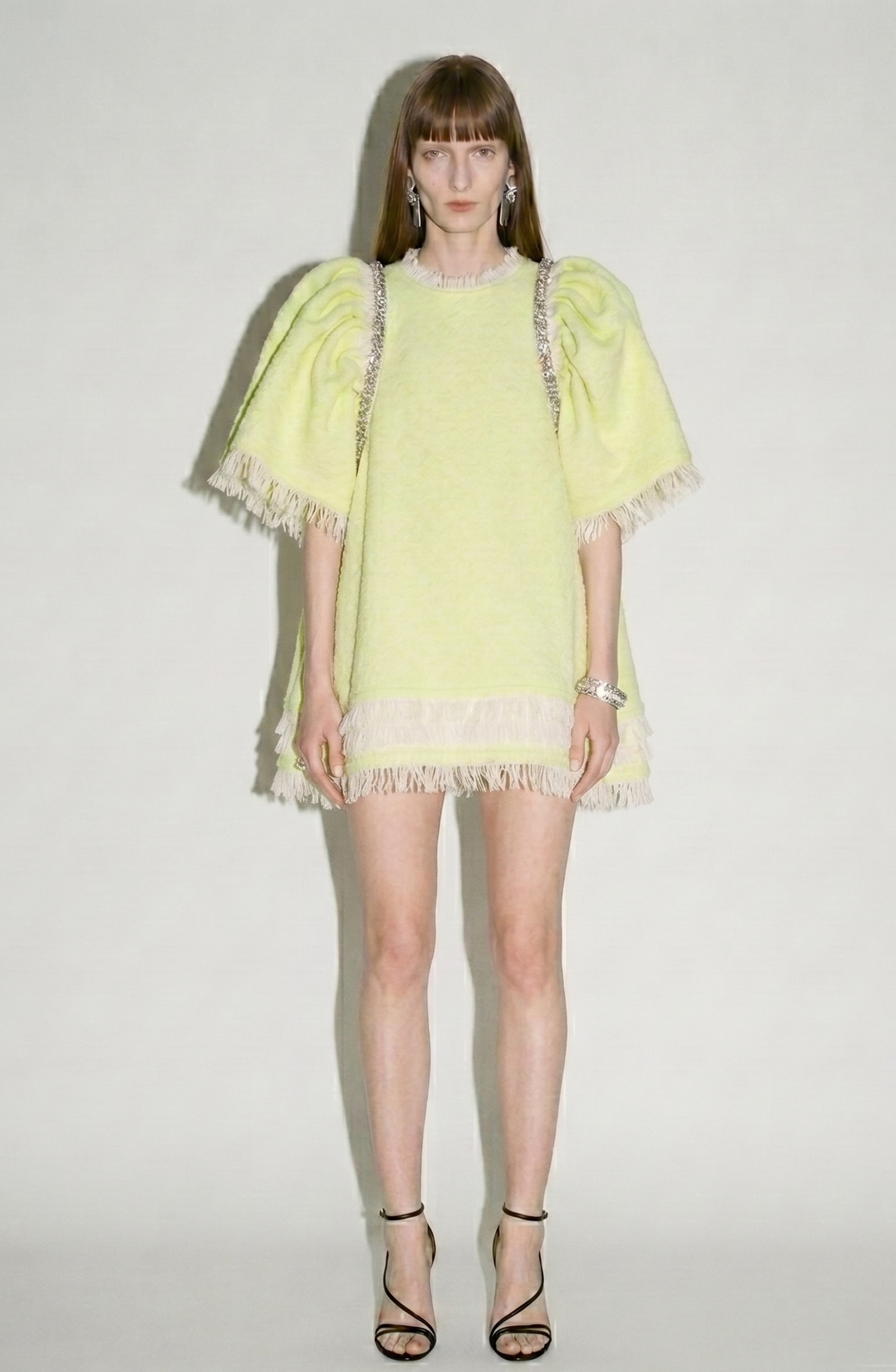 CRYSTAL SHOULDER MINI DRESS