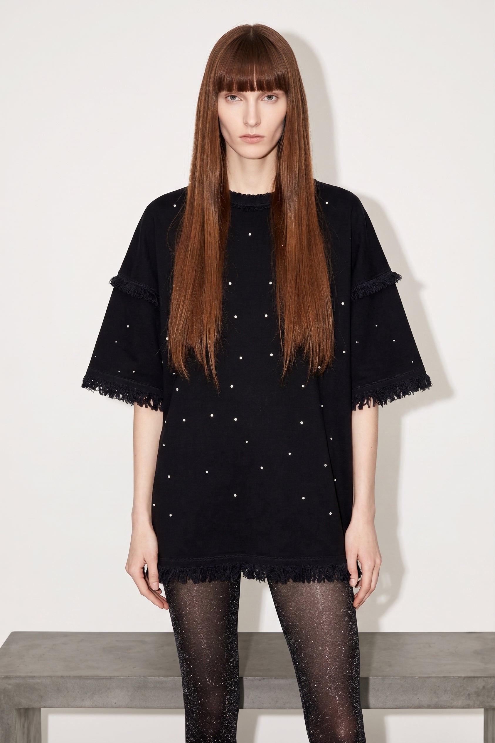 LOULOU Crystal-Fringed Tee - photo 3