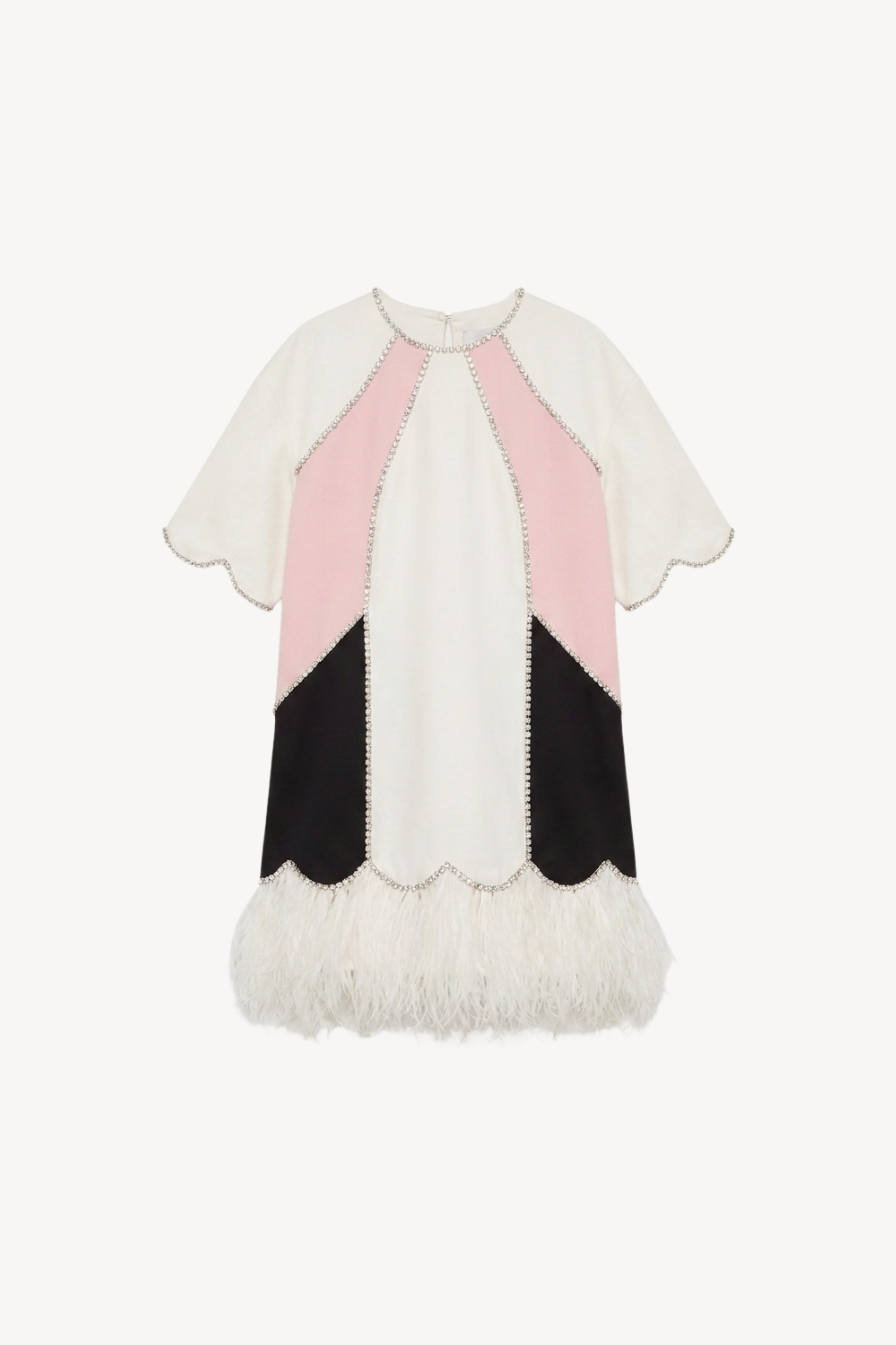Crystal Feathered Mini Dress