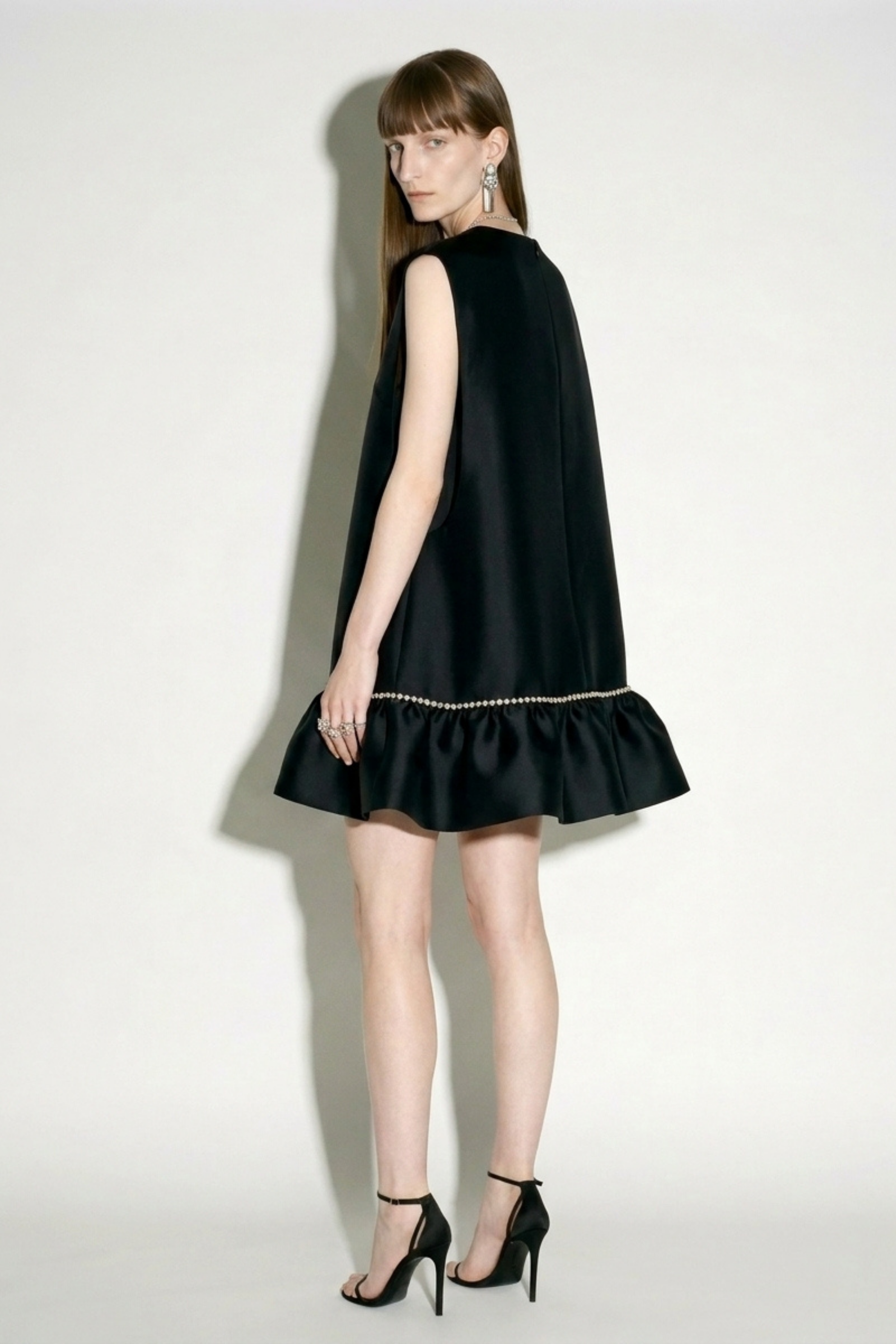 Crystal Trim Mini Dress