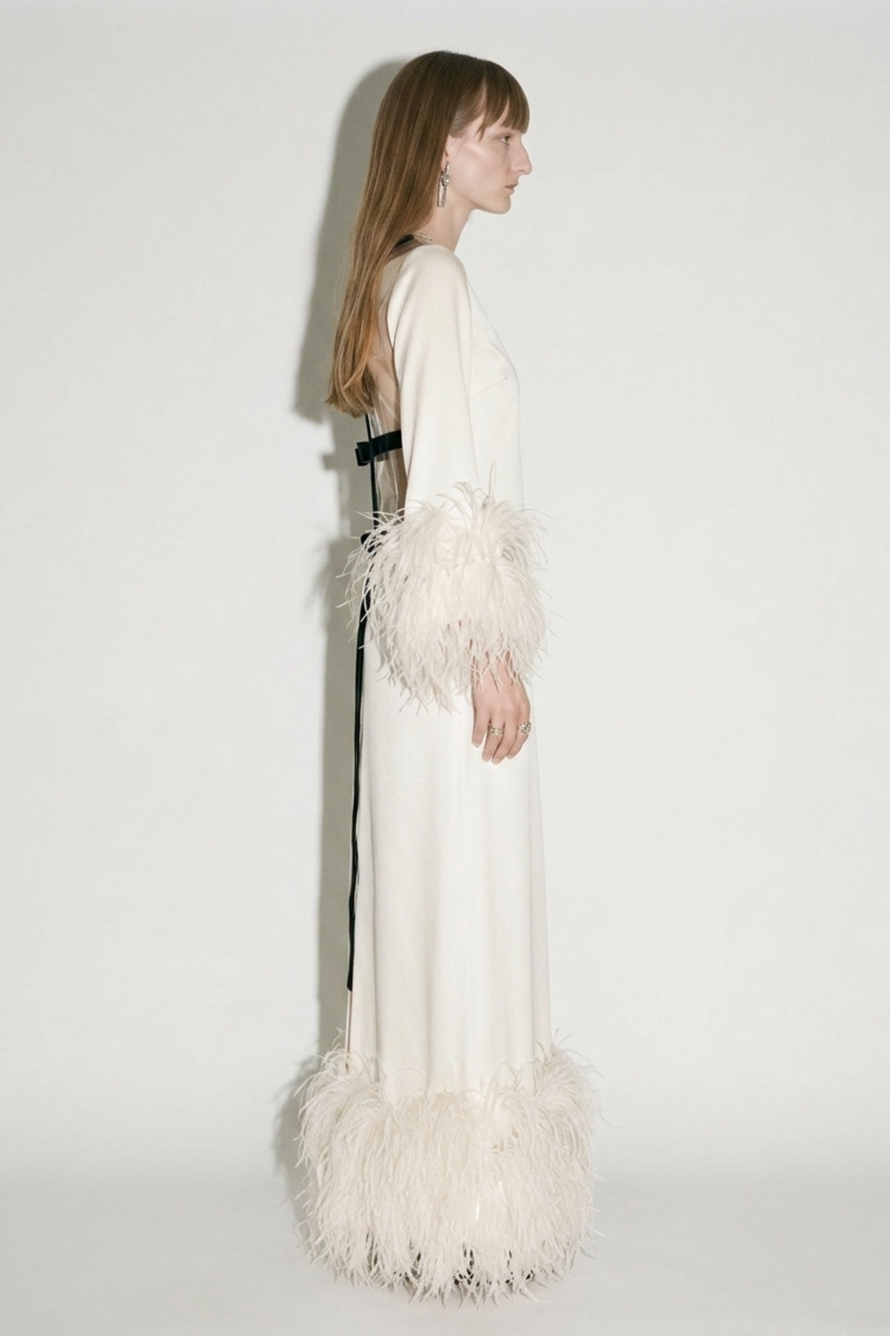 Sheer Back Trim Robe