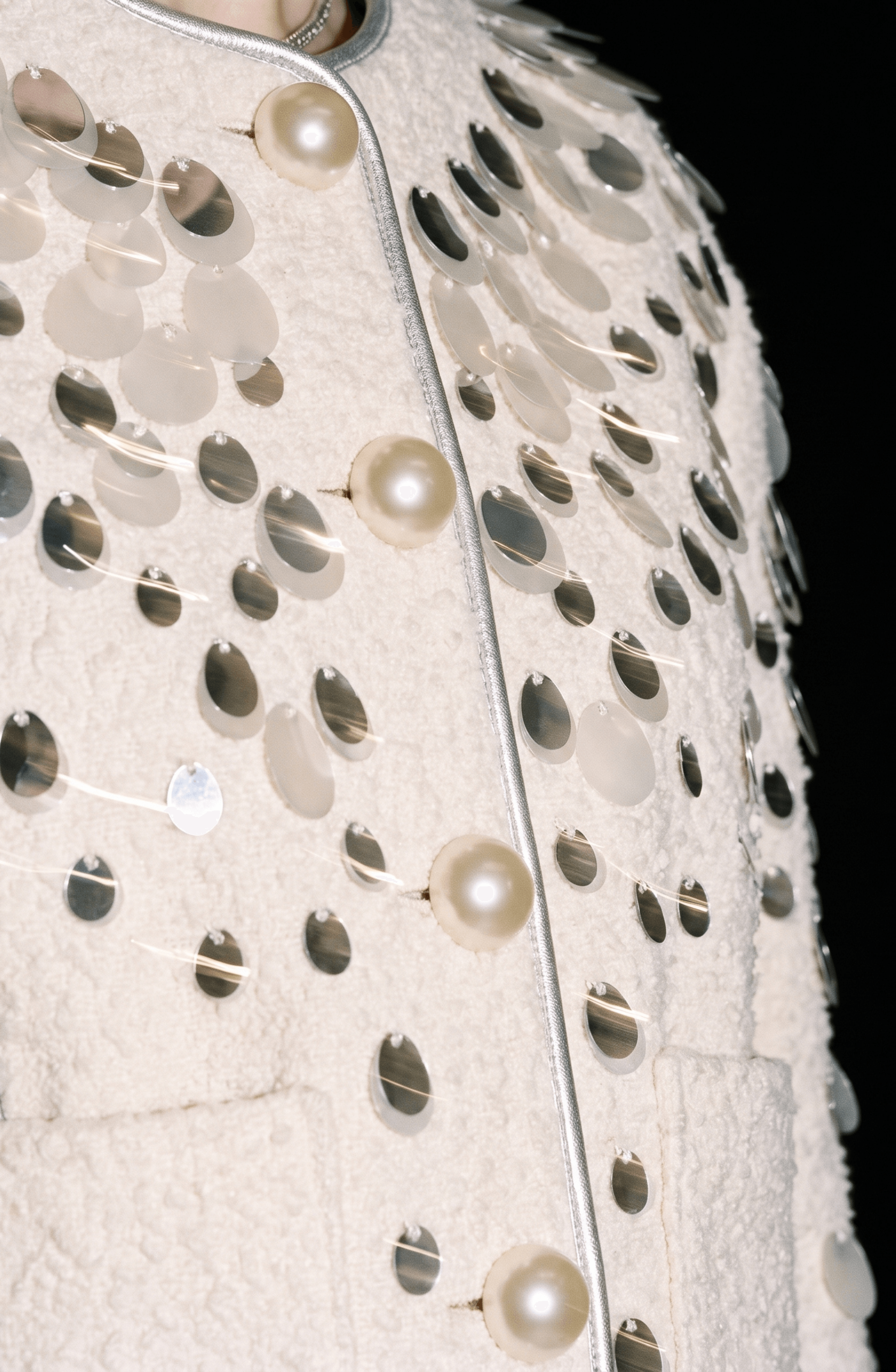 Embellished Panelled Cropped Jacket