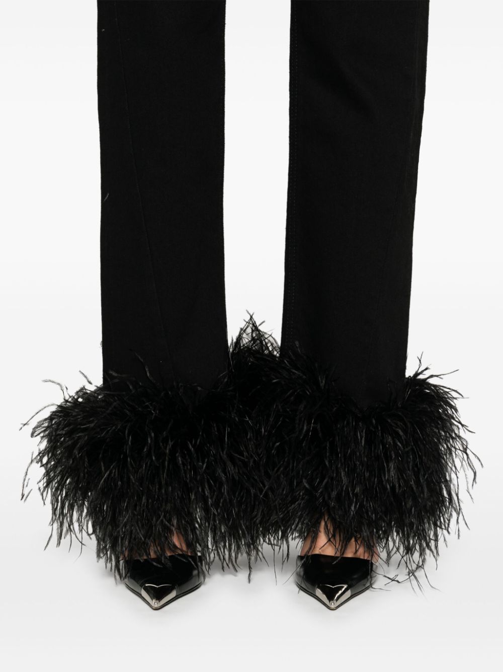 LOULOU Feather-Trim Jeans - photo 3