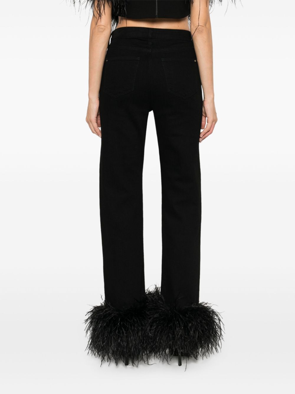LOULOU Feather-Trim Jeans - photo 5