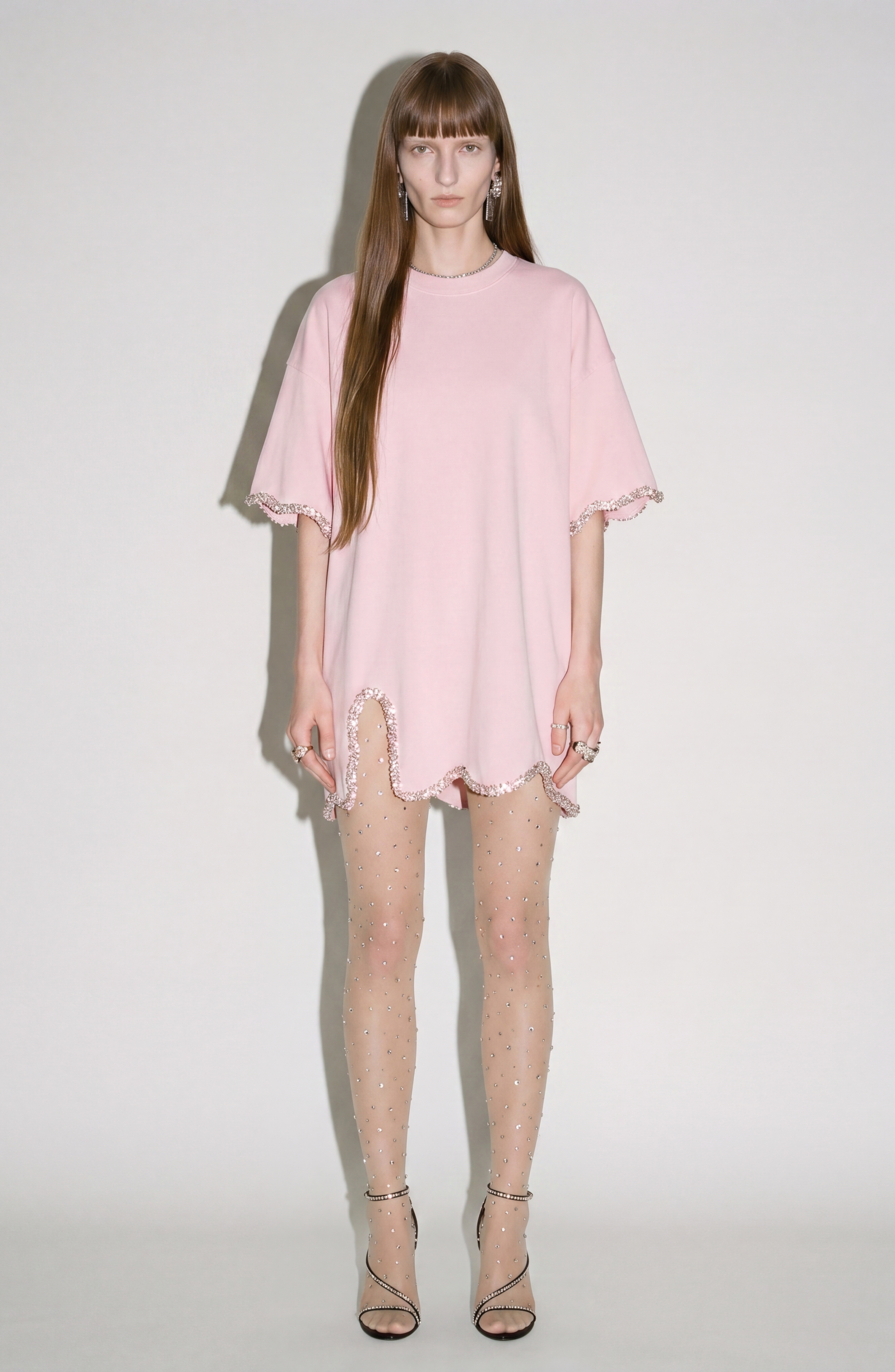 CRYSTAL-TRIM T-SHIRT | LOULOU.