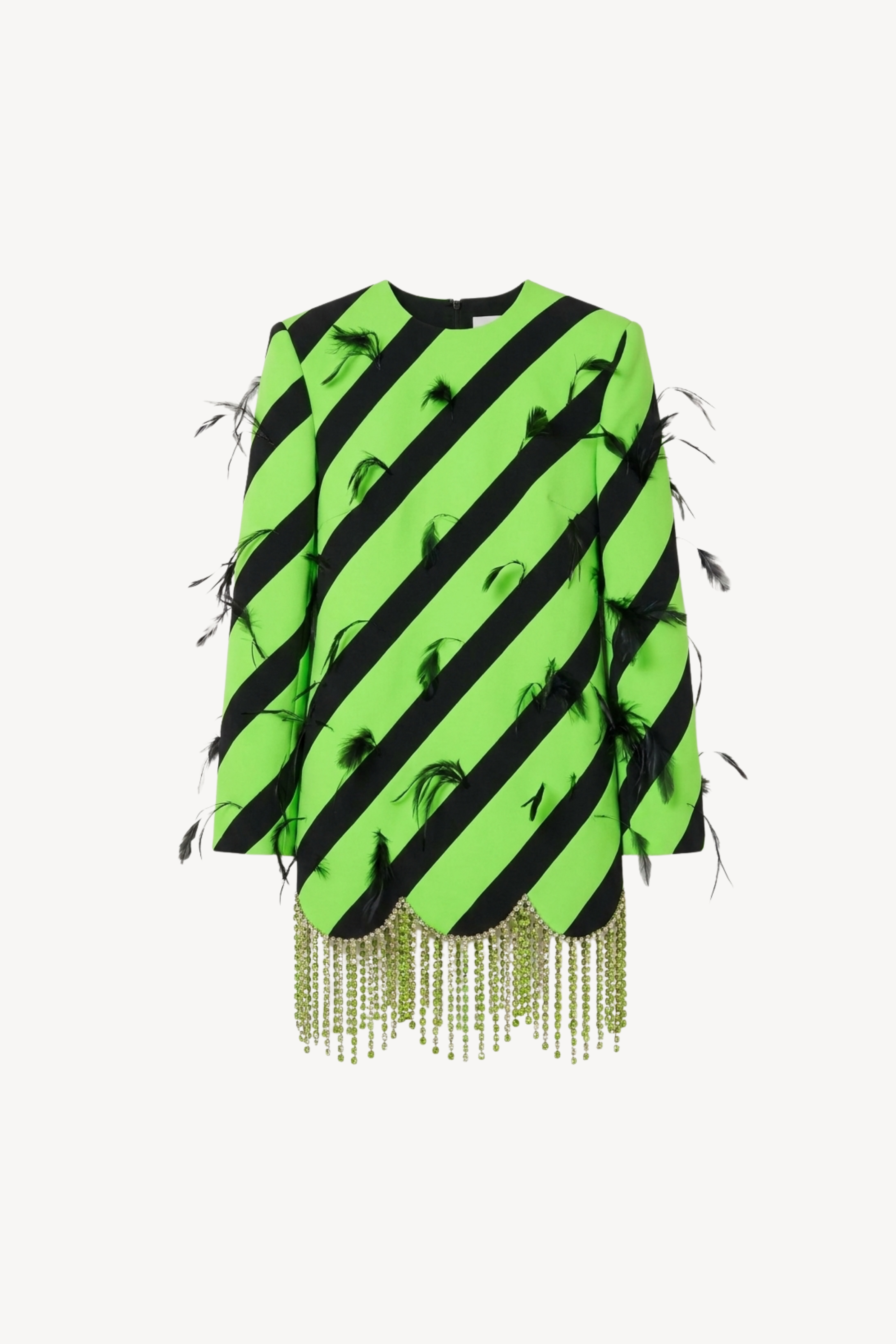 Lime Striped Mini Dress