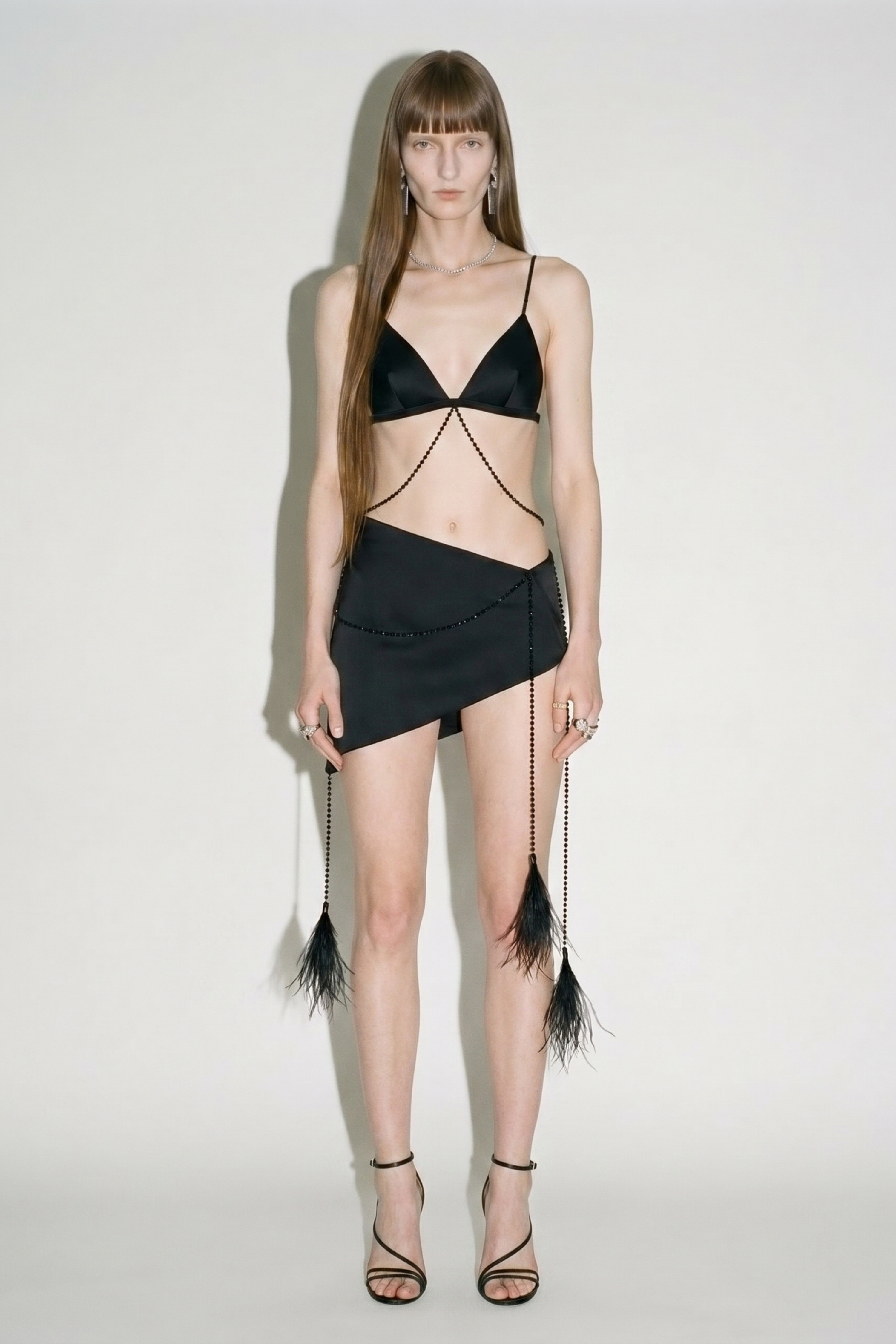 Satin Feather Trim Set