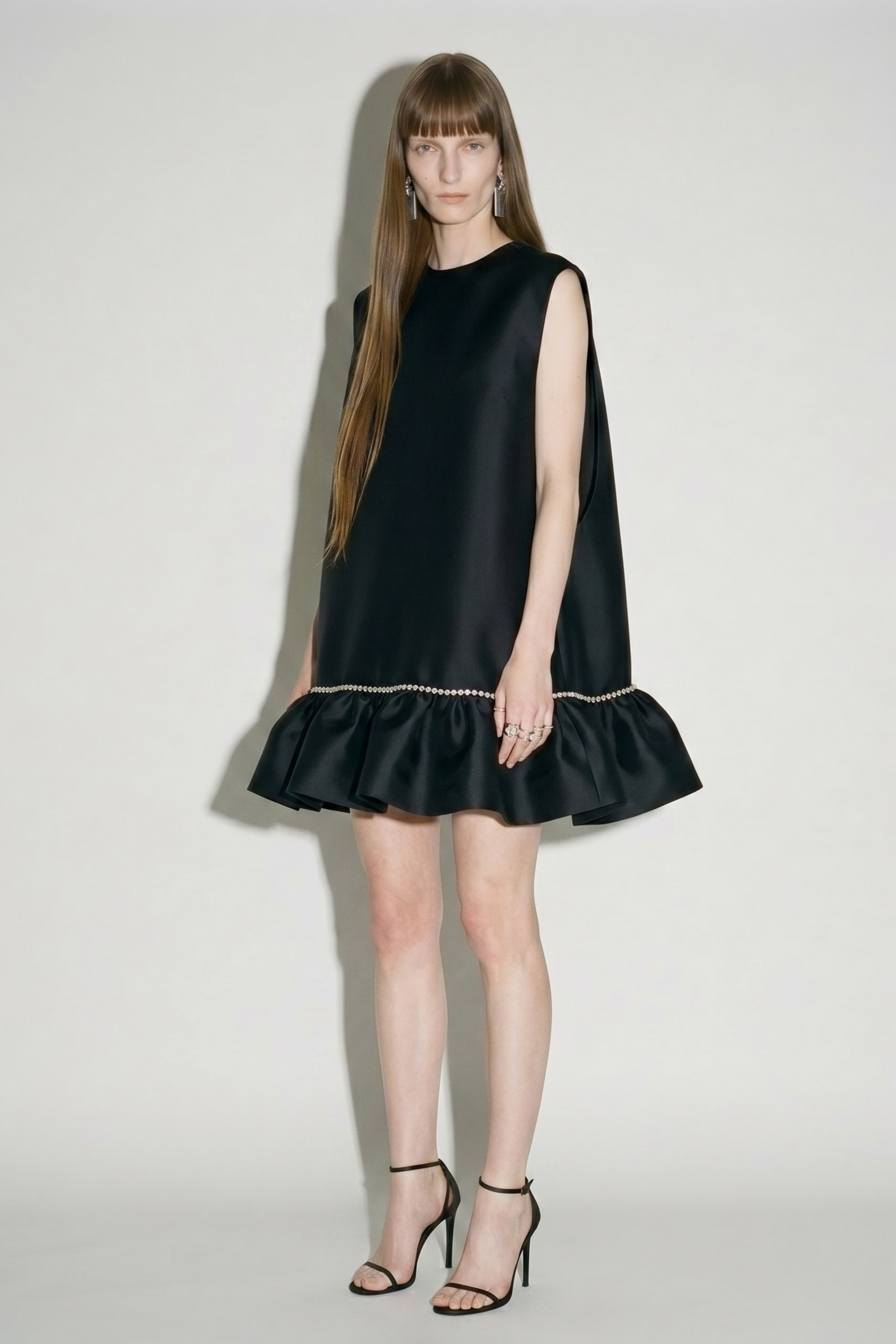 Crystal Trim Mini Dress