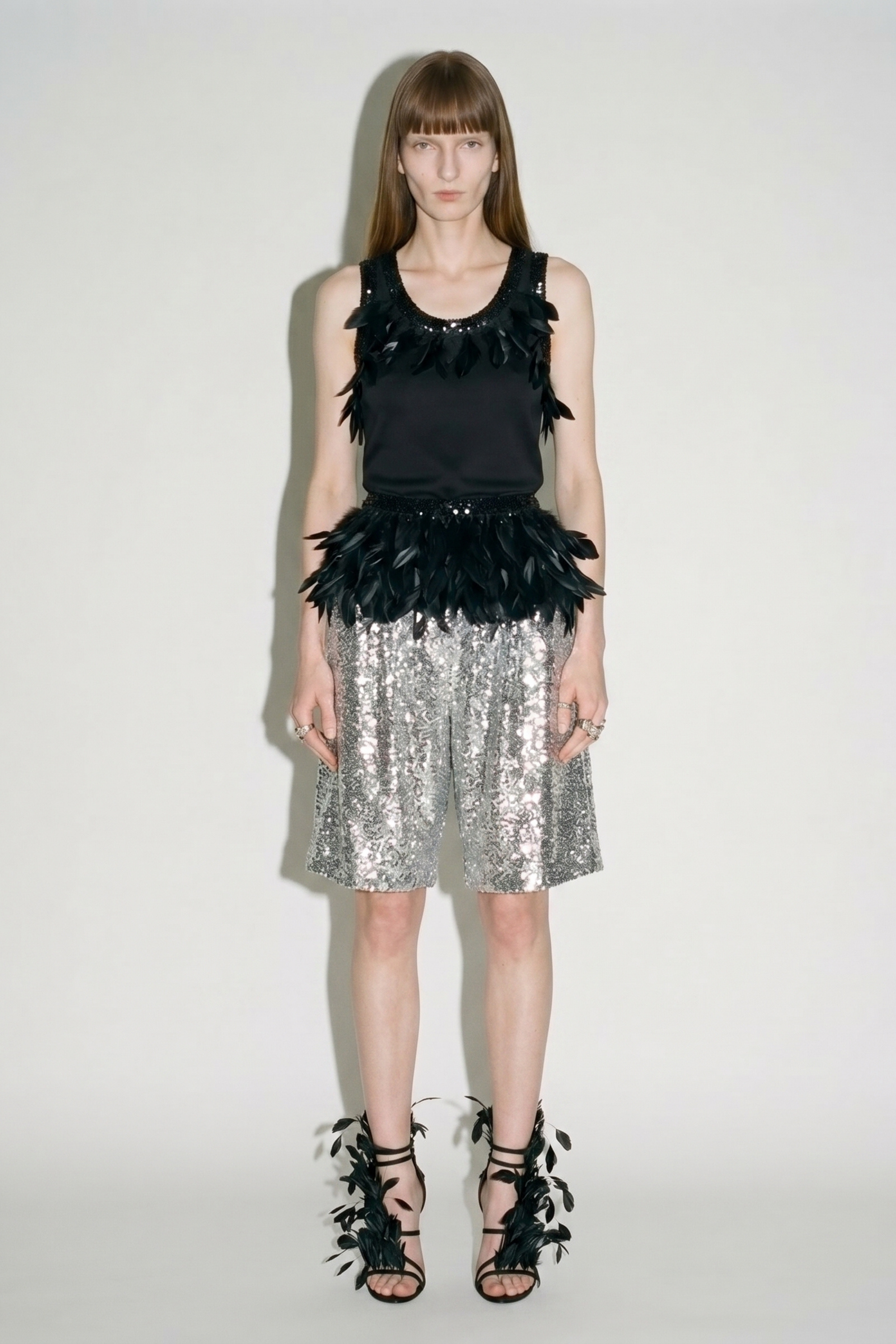 Sequin Bermuda Shorts
