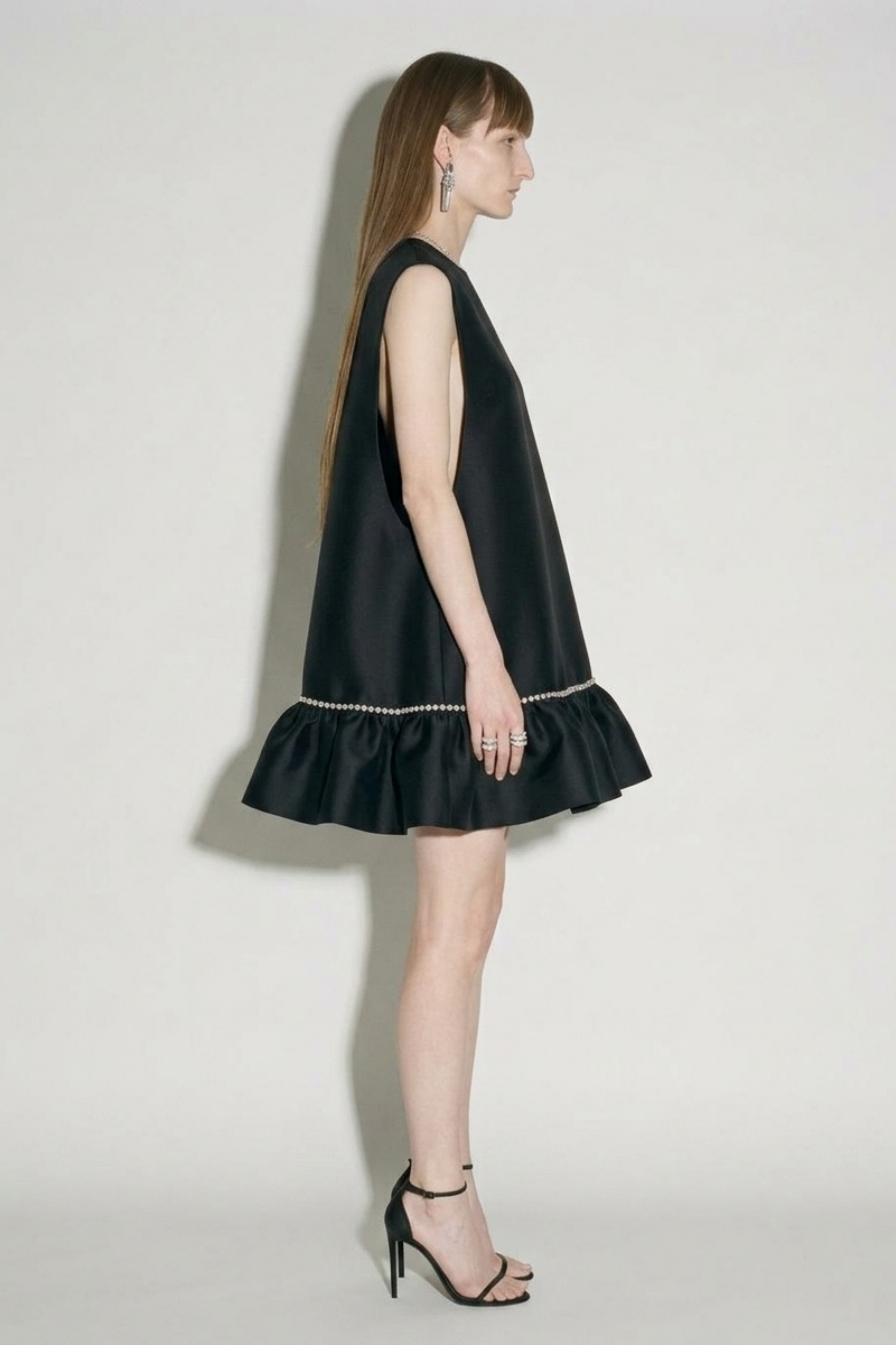 Crystal Trim Mini Dress
