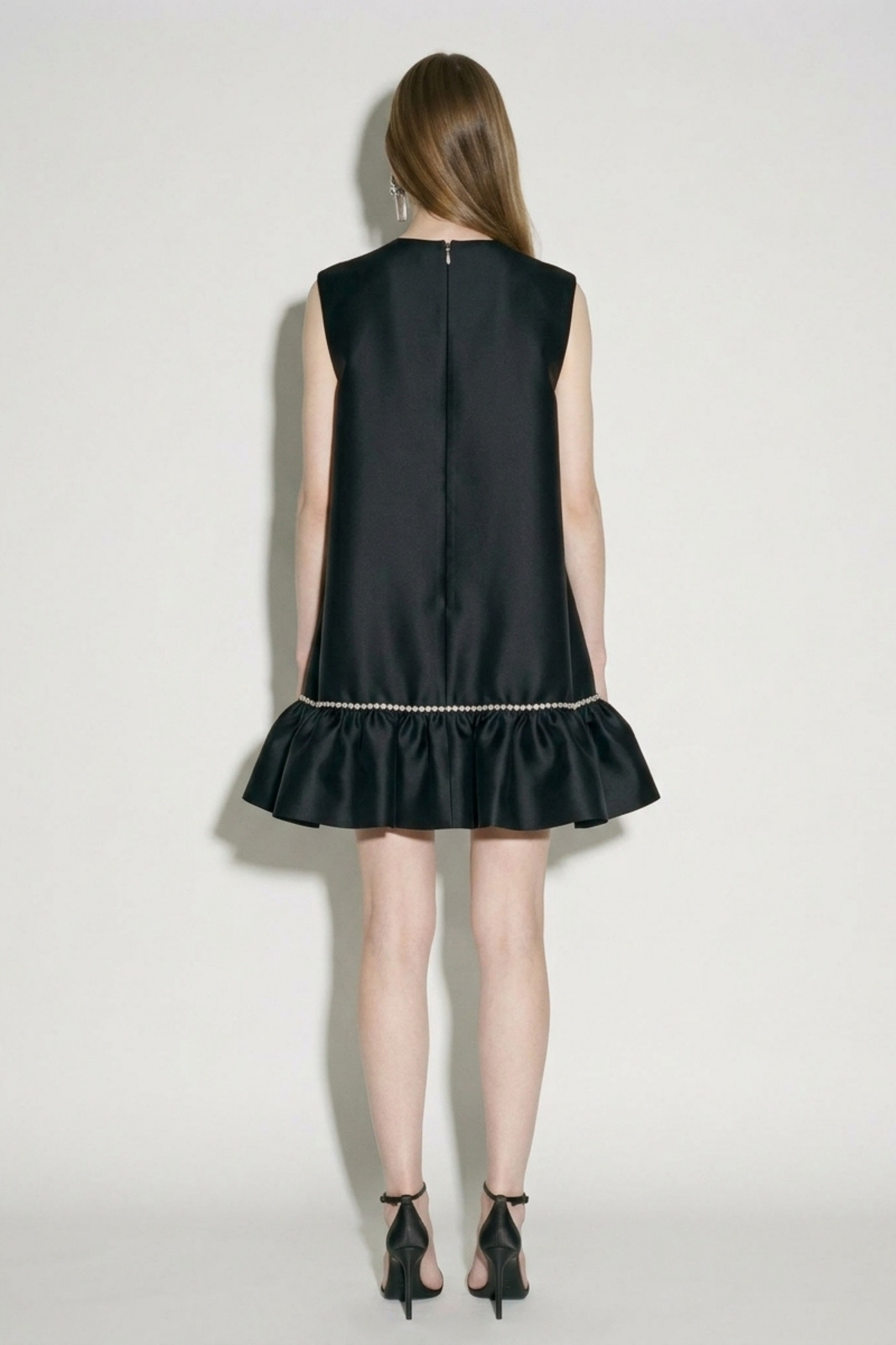 Crystal Trim Mini Dress