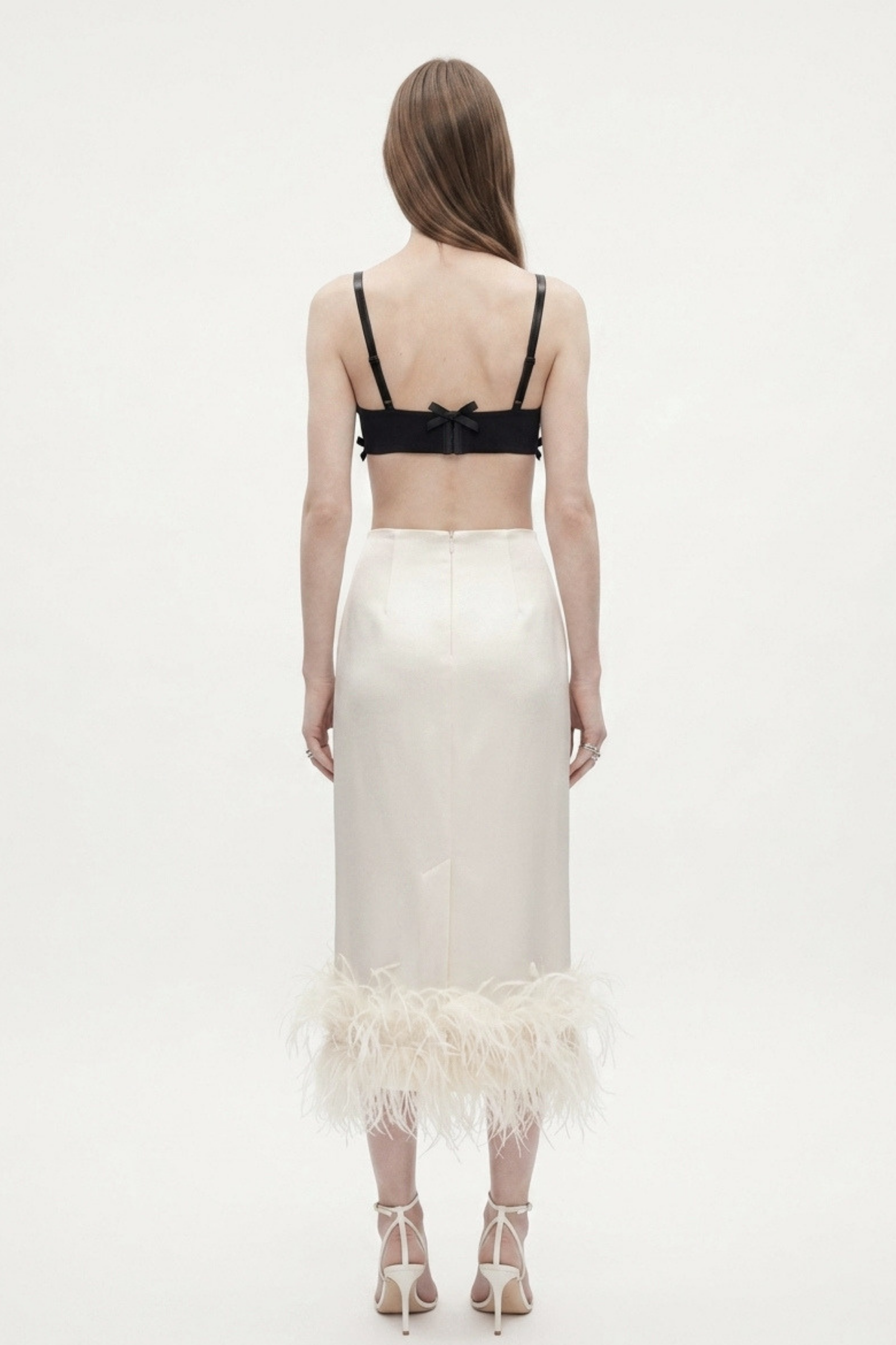 Black Bow Appliqué Bralette Top