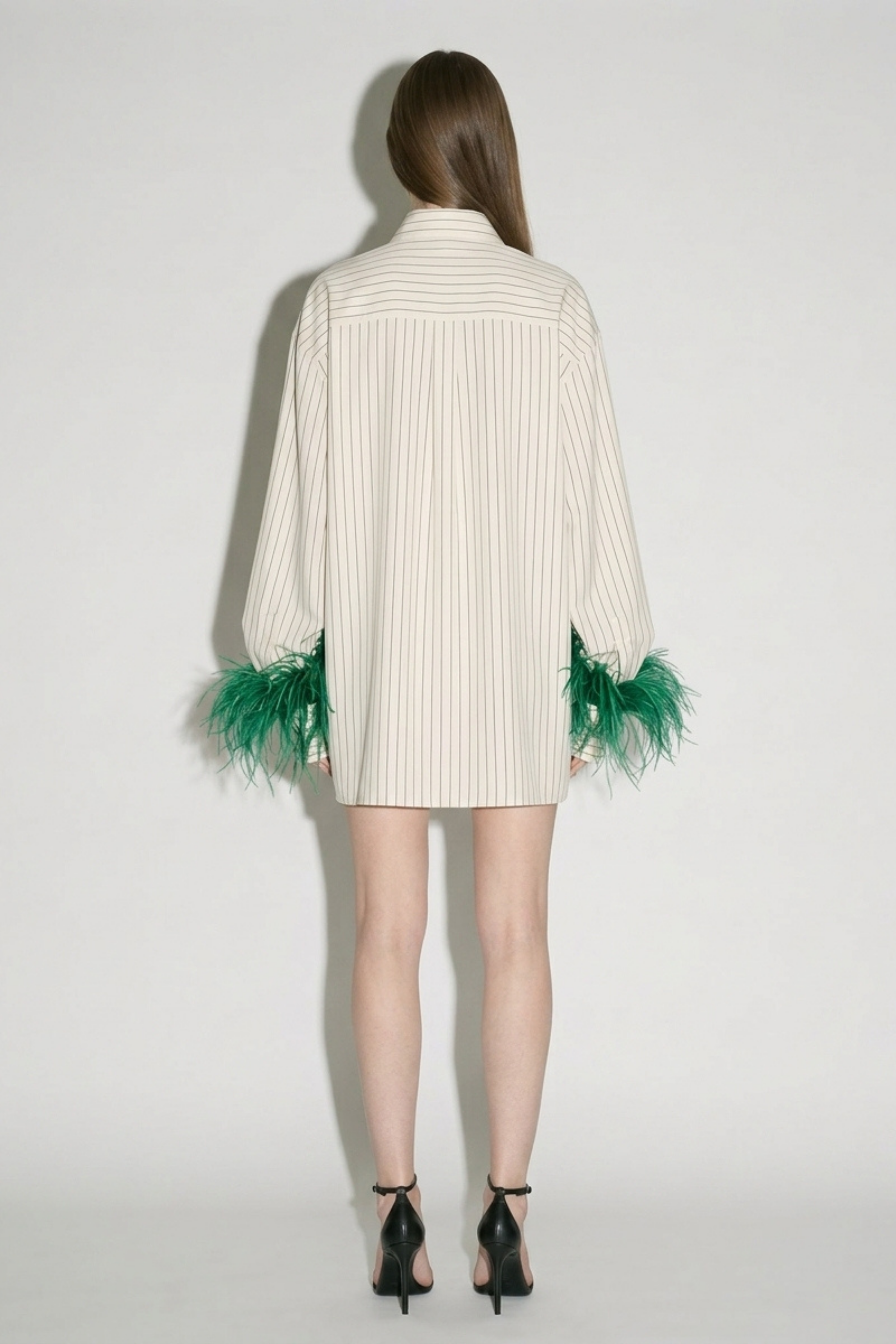 Pinstripe Green Accent Shorts