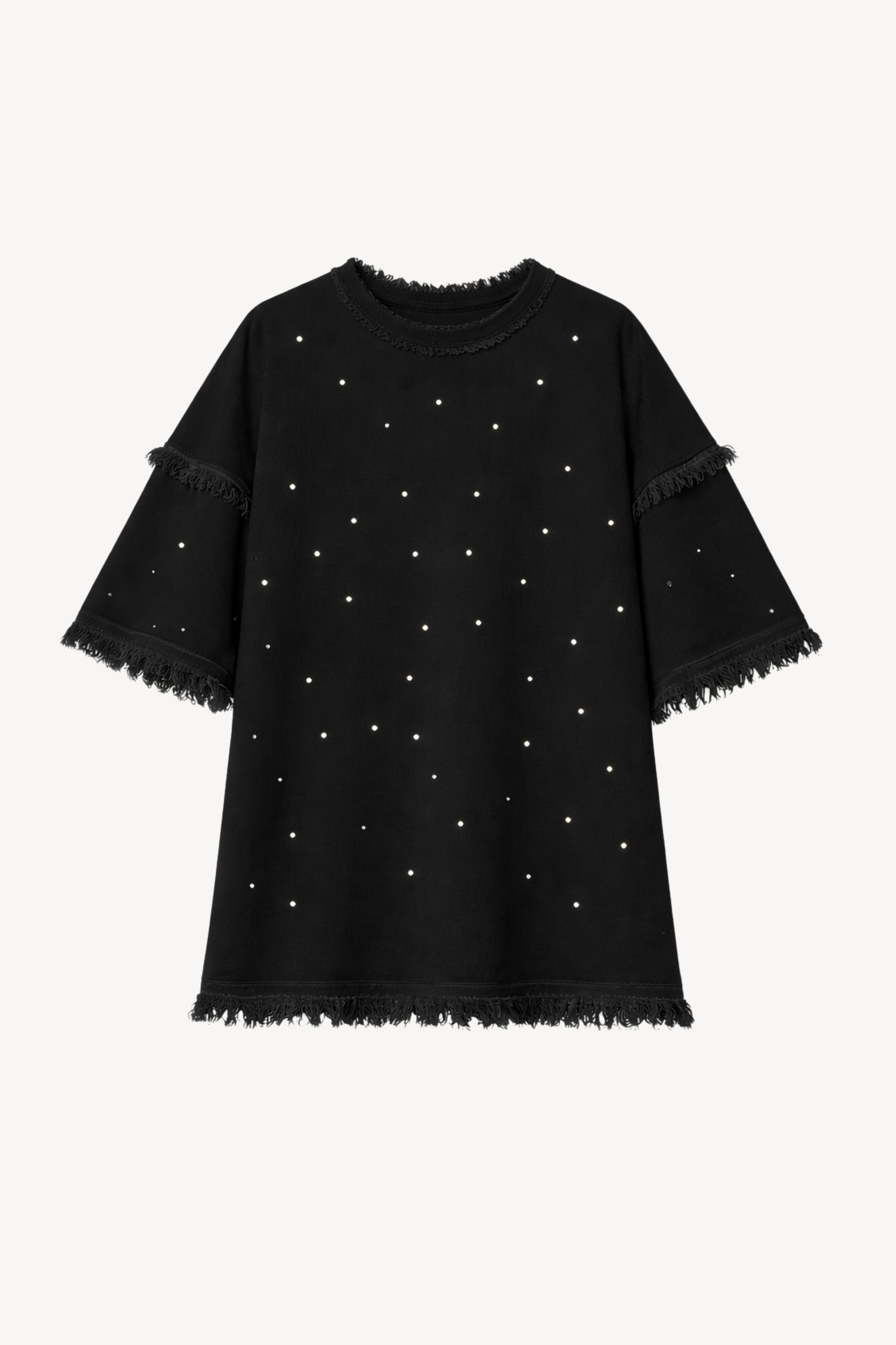 LOULOU Crystal-Fringed Tee - photo 1